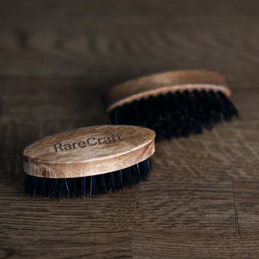 RareCraft, Beard Brush Light Wood- Travel Size