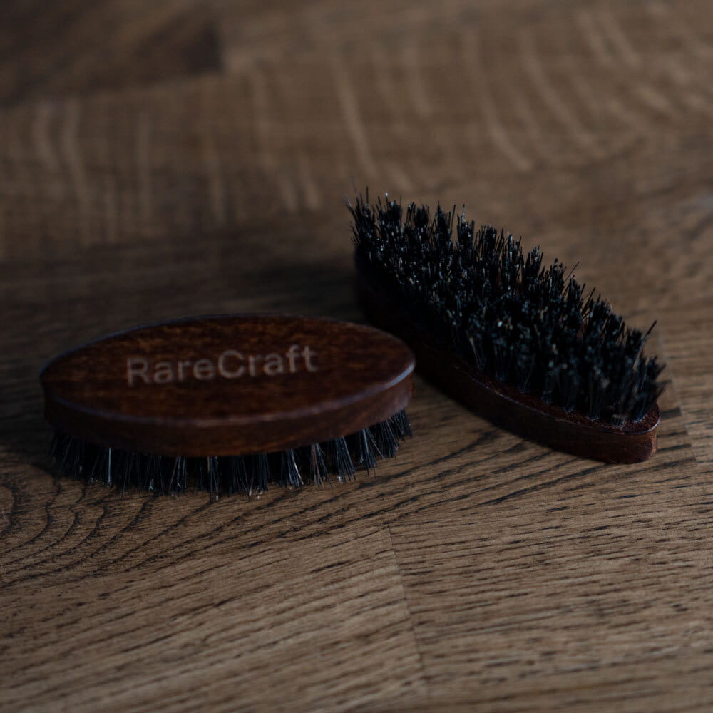 RareCraft, Beard Brush Dark Wood- Travel Size