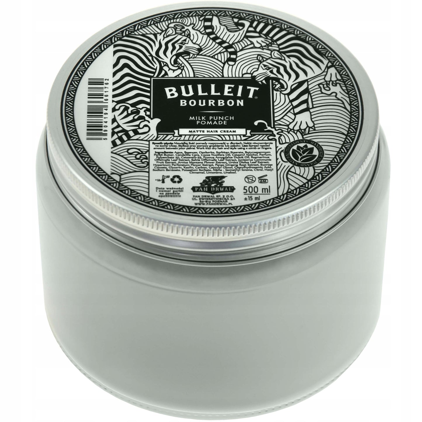Bulleit Bourbon, Milk Punched Pomade BARBERSIZE