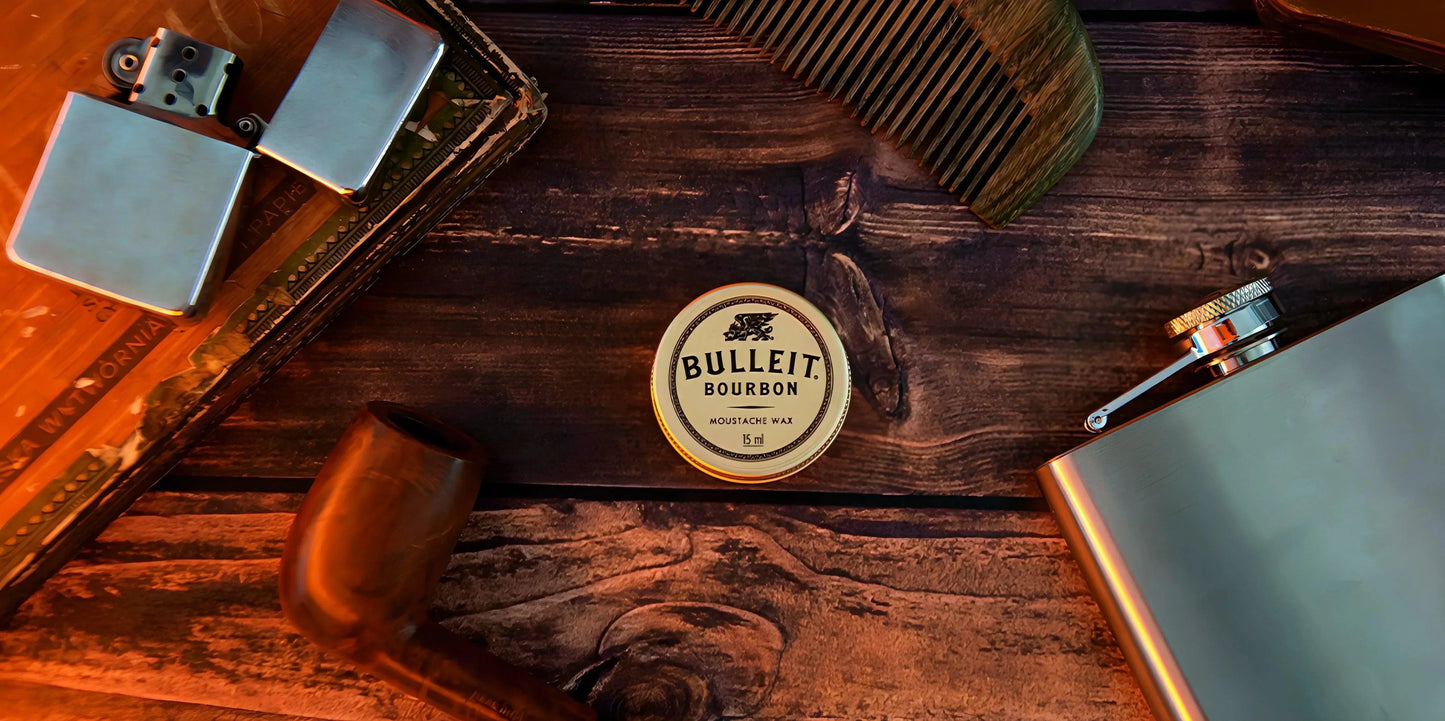 Bulleit Bourbon Bartevoks / Mustasjevoks 15g | Bartevoks | Bulleit Bourbon | JK SHOP | JK Barber og herre frisør | Lavepriser | Best