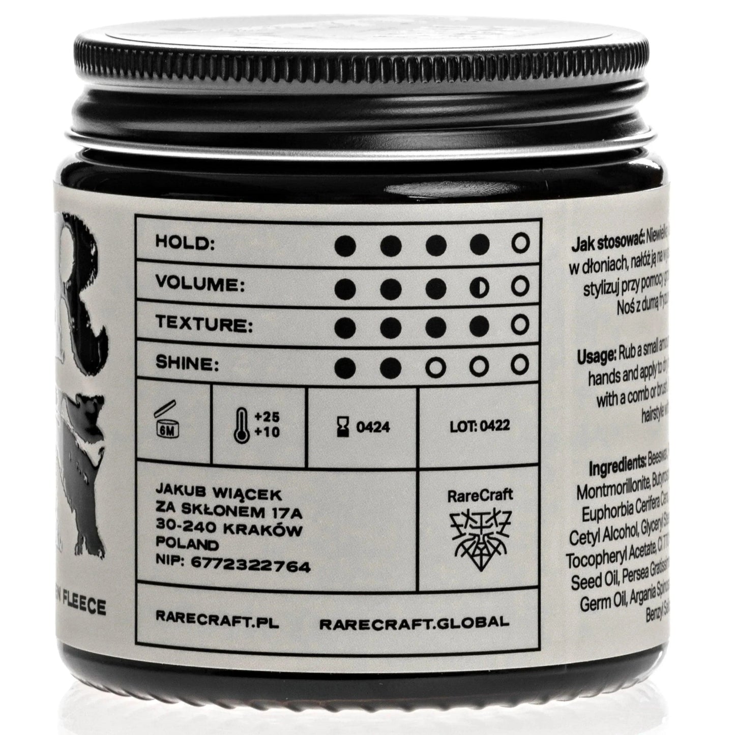 Harden Golden Fleece Rarecraft Clay Hår Pomade 100g | Clay | RareCraft | JK SHOP | JK Barber og herre frisør | Lavepriser | Best