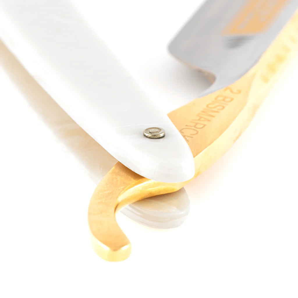 DOVO Straight Razor 6/8"- Pearl White, Bismarck