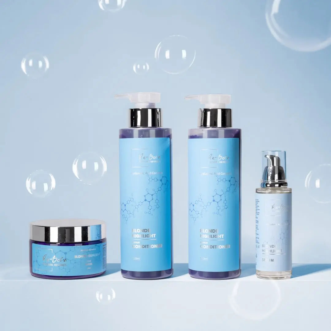 Re-born Blonde Highlight Repair Shampoo-Sjampo-JKSHOP
