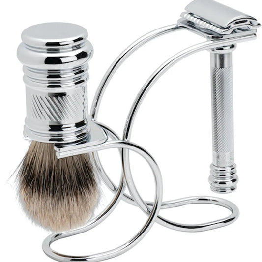 Merkur, Shaving Set- Silvertip Shaving Brush & Safety Razor