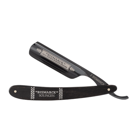 DOVO Straigh Razor 6/8"- Ebony Wood Black, Bismarck